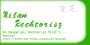 milan rechtorisz business card